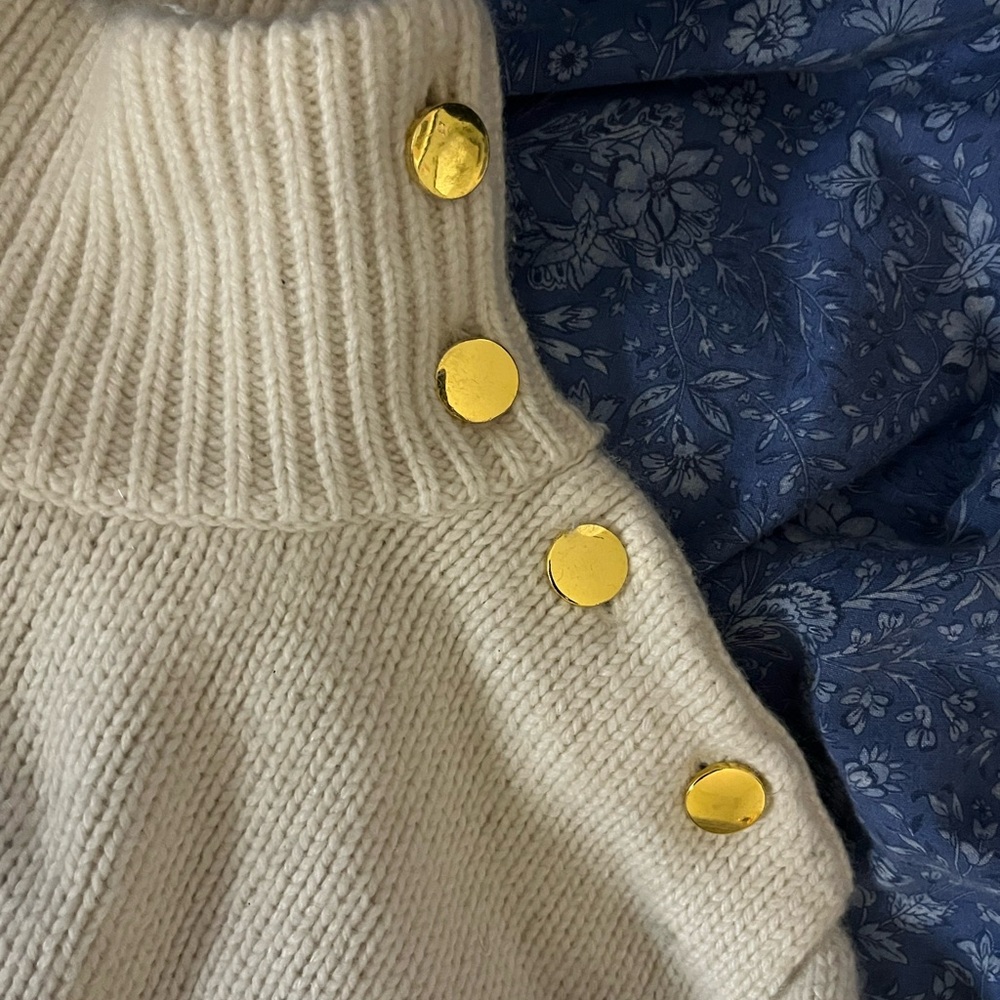 Kate Spade White Star Turtleneck Sweater - Picture 10 of 15